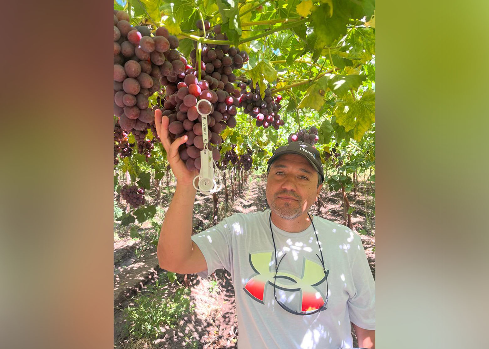 Rodrigo Cordero, Owner of El Tellino Farms Aconcagua Valley, Valparaíso región, with his ARRA Passion Fire