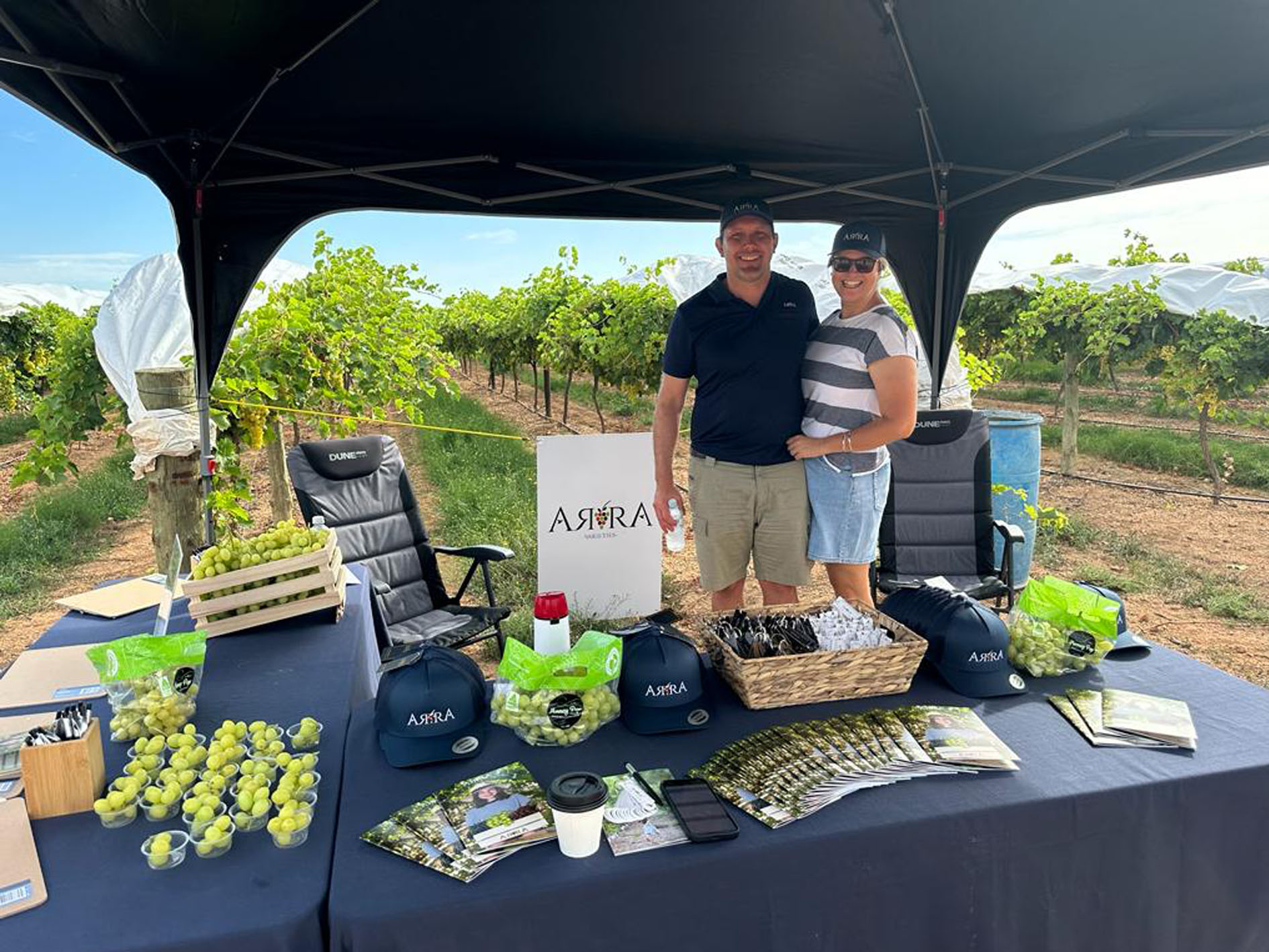 Stephan and Arlene Nel, all set up